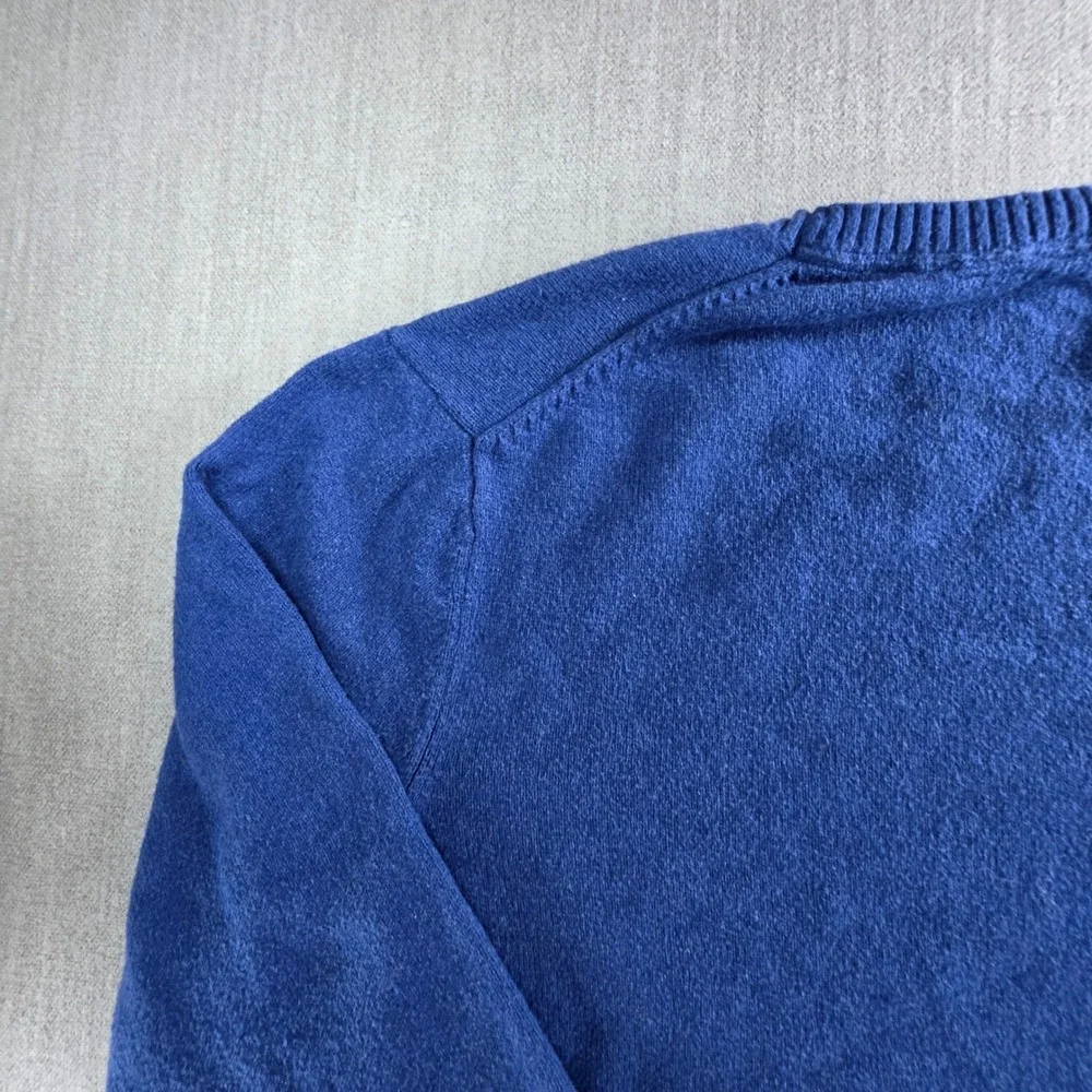 Gap Sweater Mens XXL Blue Crewneck Knit Long Sleeve Ribbed Trim